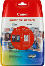 Carica l'immagine nel visualizzatore di Gallery, Cartucce a getto d'inchiostro Canon PG-540XL/CL-541XL Nero +Colore, Resa elevata