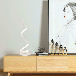 ELINKUME Lampada da comodino a spirale LED, 12W TL008-bianco-bianco caldo