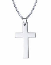 Carica l'immagine nel visualizzatore di Gallery, Collana con pendente Croce in acciaio inox per Uomo + 60 centimetri di catena