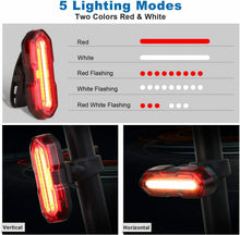 Carica l'immagine nel visualizzatore di Gallery, Luci LED per bicicletta, Faro impermeabile IP65 ricaricabile da USB, Luminoso