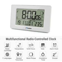 Carica l&#39;immagine nel visualizzatore di Gallery, iTronics Orologio Radio da Parete Digitale con Indicatore di Temperatura...