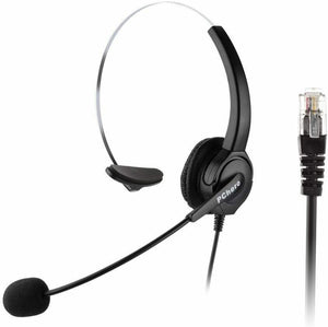 Cuffie Regolabili per Telefono Fisso con Spina 4-Pin RJ9 e Microfono integrato