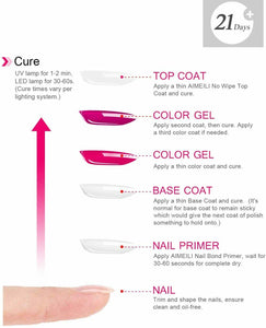 AIMEILI Smalto Semipermente Kit Semipermanente Unghie in Gel UV LED Smalti...