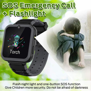Smartwatch per Bambini, Orologio Bambina con Touch Screen Chiamata NERO
