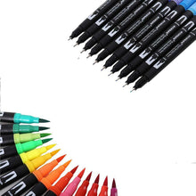 Carica l&#39;immagine nel visualizzatore di Gallery, Houhuhu - Pennarelli a punta doppia, 100 colori, per bambini, Multicolore