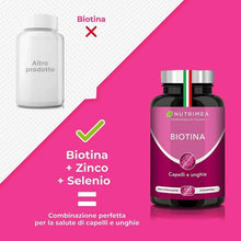 Carica l&#39;immagine nel visualizzatore di Gallery, Biotina Nutrimea Trattamento 4 Mesi | 120 capsule | Zinco Selenio Vitamina It