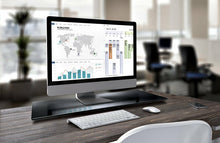 Carica l&#39;immagine nel visualizzatore di Gallery, Base Girevole in Vetro Temperato per TV e Monitor PC, Dimensioni 750 mm x 350 mm