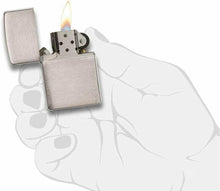 Carica l'immagine nel visualizzatore di Gallery, Accendino originale Zippo Ricaricabile, Stile classico 200 cromo satinato