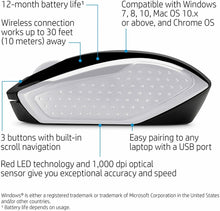 Carica l&#39;immagine nel visualizzatore di Gallery, HP PC 200 Mouse Wireless, Argento- Compatibile con Windows XP/Vista/7/8/10