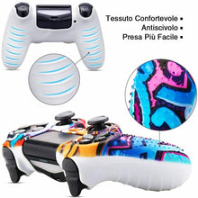 Carica l&#39;immagine nel visualizzatore di Gallery, Skin cover compatibile per Controller PS4 Dualshock, Tema graffiti i silicone