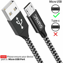 Carica l&#39;immagine nel visualizzatore di Gallery, GIANAC Cavo Micro USB,[4 Pezzi:0.5m,1m,2m,3m] Nylon USB USB...