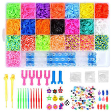 Carica l'immagine nel visualizzatore di Gallery, Queta 6800 DIY Elastici Loom Nastri Box Contenitore Braccialetto Collana...