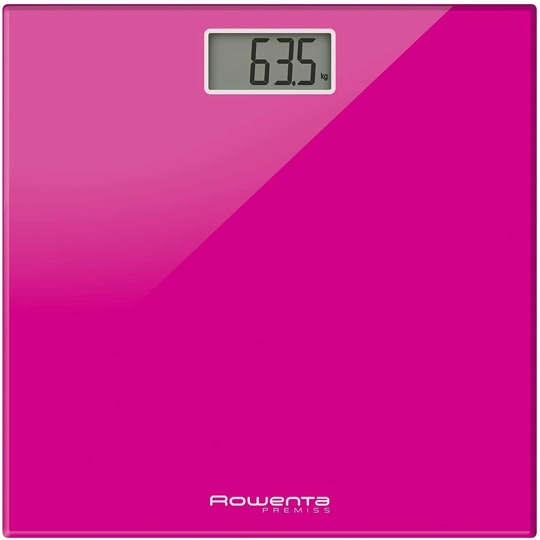 Bilancia Pesapersone Digitale Rowenta BS1063 Premiss con Piatto in Vetro, Rosa