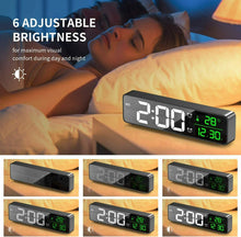 Carica l'immagine nel visualizzatore di Gallery, Sveglia da comodino con ampio display LED, Data temperatura, 40 suonerie, USB