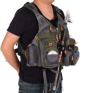PELLOR Gilet da Pesca, Multi-Tasca Maglia Traspirante Giubbino Pesca La di...