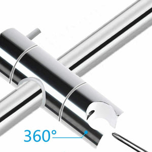 Staffa Supporto Doccia, Asta Soffione Doccetta, Regolabile 19mm, Argento