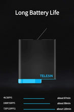 Carica l&#39;immagine nel visualizzatore di Gallery, 3 x Batteria per GoPro Hero 8 7 6 5 black, Capacità da 1220 mAh V 2.00