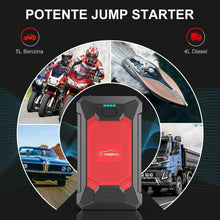 Carica l'immagine nel visualizzatore di Gallery, Avviatore d'emergenza per batterie auto, Jump Starter Booster 800A 12000mAh 12V