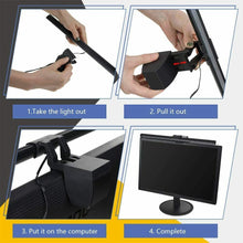 Carica l'immagine nel visualizzatore di Gallery, Lampada da scrivania per lettura e monitor, Ufficio e tavolo, 6 livelli, USB