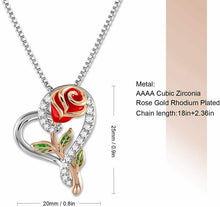 Carica l'immagine nel visualizzatore di Gallery, SNZM Collana di Fiori Rosa per Le Donne Gioielli Rossa.