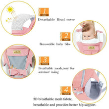 Carica l'immagine nel visualizzatore di Gallery, Viedouce Ergonomico Portantina per Bebè,Baby Carrier,Puro Cotone Rosa