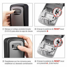 Carica l'immagine nel visualizzatore di Gallery, Cassetta di sicurezza da parete per chiavi con combinazione a codice