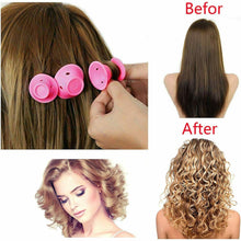 Carica l&#39;immagine nel visualizzatore di Gallery, 40 x Bigodini in silicone morbido per capelli, Hair style, Colorati blu e rosa