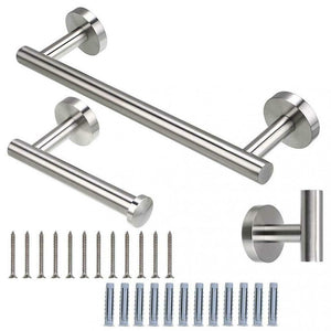 BSTKEY - Set di 3 Accessori da Bagno in Acciaio Inox Spazzolato, con...