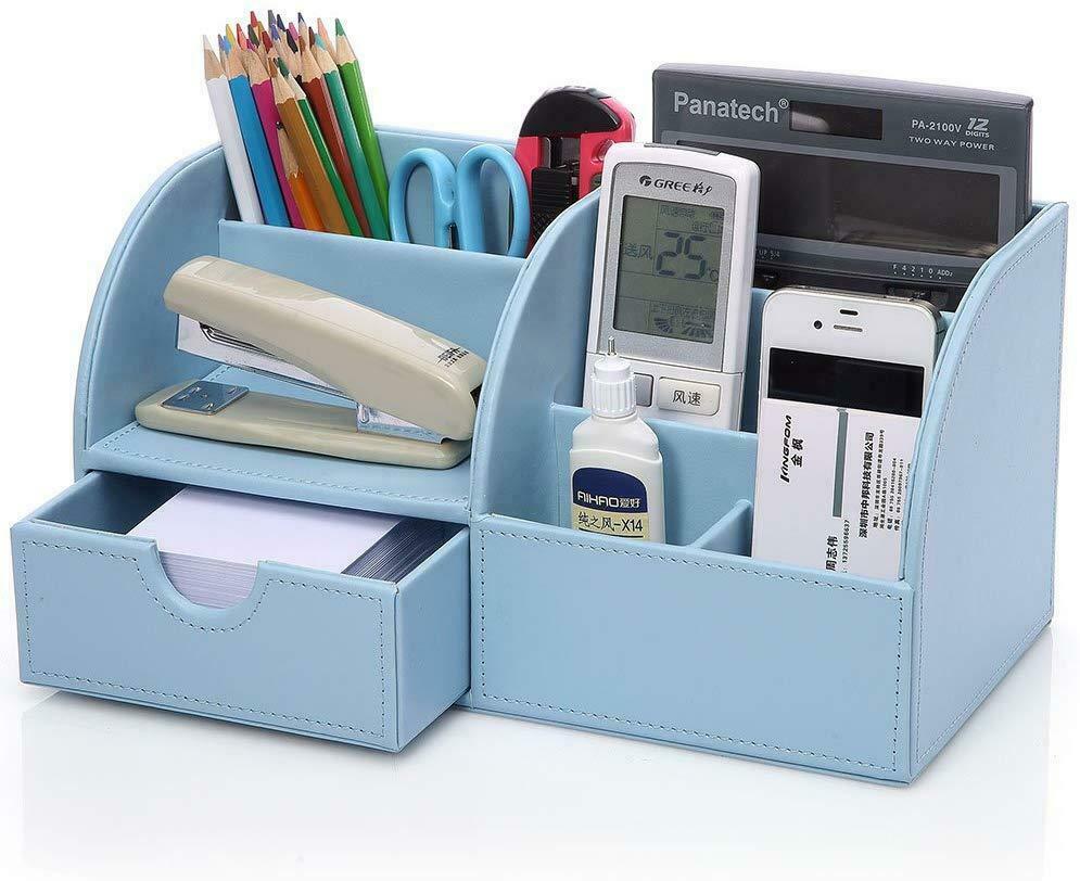 Organizzatore Portaoggetti 3 Cassetti Compatto Blu – Plastica PS, 16,8x16,8x16,5 Cm - 5