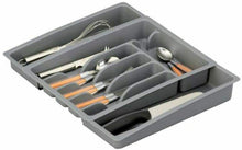 Carica l'immagine nel visualizzatore di Gallery, Porta posate estensibile per cassetto Zeller 24887, Grigio 29-50 x 38 x 6.5 cm