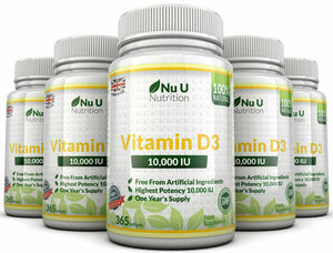 Vitamina D3 10.000 UI 365 Capsule Softgel Integratore di vitamina d3 nu u nutri