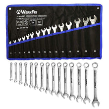Carica l'immagine nel visualizzatore di Gallery, WERKFIX Set di Chiavi Combinate 6-21 mm 15 pz. inglesi sabbiate, in...