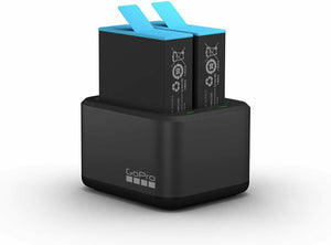 Caricabatterie doppio per GoPro HERO 9 BLACK + Batteria da 1720mAh inclusa