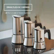 Carica l'immagine nel visualizzatore di Gallery, Groenenberg Moka 2 Tazze (100 ml) | Caffettiera Espresso Maker (Acciaio...