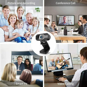 TedGem Webcam 1080p, PC con Microfono Full HD USB per...