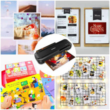Carica l'immagine nel visualizzatore di Gallery, Plastificatrice laminatrice a caldo e freddo per formati A4 A5 A6, 220 mm/min