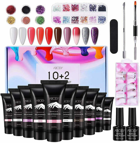 Gel per Unghie Ricostruzione Kit, Abody 10 PCS 15ml gel ricostruzione...
