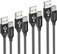 Carica l&#39;immagine nel visualizzatore di Gallery, GIANAC Cavo Micro USB,[4 Pezzi:0.5m,1m,2m,3m] Nylon USB USB...