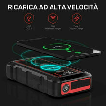 Carica l'immagine nel visualizzatore di Gallery, YABER Avviatore Batteria Auto, 2500A 23800mAh Emergenza per rosso