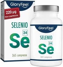 Carica l&#39;immagine nel visualizzatore di Gallery, GloryFeel Integratore alimentare Selenio 220µg, 365 compresse vegane