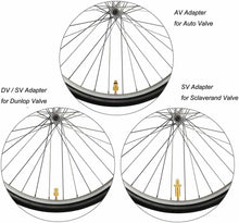Carica l&#39;immagine nel visualizzatore di Gallery, Kit di adattatori per valvola di gonfiaggio per bicicletta Flessibile e angolare