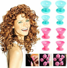 Carica l&#39;immagine nel visualizzatore di Gallery, 40 x Bigodini in silicone morbido per capelli, Hair style, Colorati blu e rosa