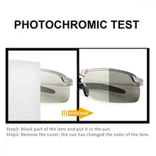 Carica l'immagine nel visualizzatore di Gallery, TJUTR Fotocromatici Occhiali Da Sole Polarizzati Argento(rettangolari)/Grigio