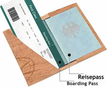 Carica l'immagine nel visualizzatore di Gallery, SIMARU - Custodia per passaporto in pregiata pelle di Beige (Bussola)
