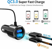 Carica l'immagine nel visualizzatore di Gallery, Trasmettitore bluetooth per autoradio FM Kit vivavoce e carica batterie per auto