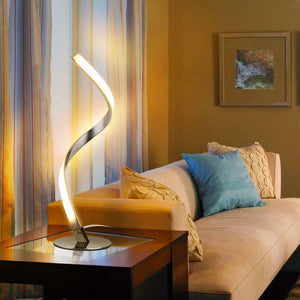 Albrillo lampada da tavolo a spirale, moderna letto a LED, Spirale