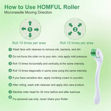 Carica l'immagine nel visualizzatore di Gallery, Derma roller per trattamento pelle del viso e cute, 540 aghi in titanio da 0.5mm