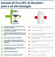Carica l'immagine nel visualizzatore di Gallery, Estratto di semi d'uva OPC con Vitamina C, 180 Capsule Vegane, di Gloryfeel