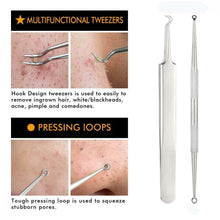 Carica l'immagine nel visualizzatore di Gallery, Rimozione Punti Neri Naso Leva Comedoni 7PCS Blackhead Remover Kit per Punti...