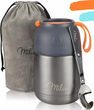 Carica l&#39;immagine nel visualizzatore di Gallery, Scaldavivande elettrico Thermos per cibo, Capacità 450 ml, Grigio, 16 cm